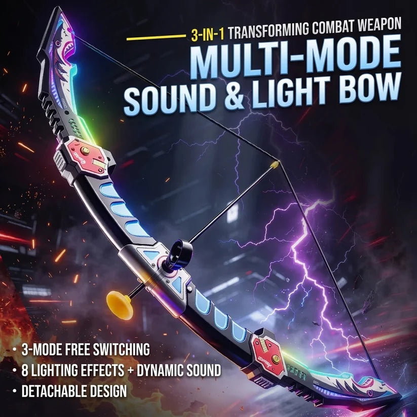 3-in-1 transforming bow and sword toy with LED lights – image 4